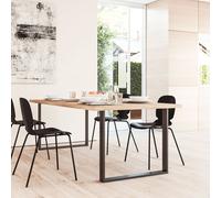 HERRAJES ALK Pata metálica para mesa UCAL H710 rectangular negra