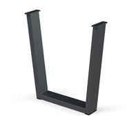 HERRAJES ALK Pata Metálica Veka H710 100x40 Acabado Negro