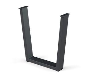 HERRAJES ALK Pata Metálica Veka H710 100x40 Acabado Negro