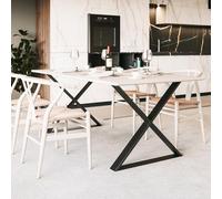 HERRAJES ALK Pata metálica XILENE de acero, forma de X, 710 mm, negro