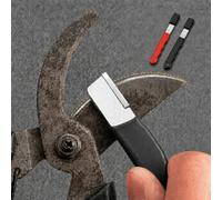 Herramienta de afilado de cuchillas de cocina, acero de tungsteno, cerámica y diamante, kit multietapa (rojo + negro)