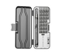 Herramienta de aleación de aluminio - Destornillador eléctrico recargable de 17 x 20,1 cm, inalámbrico, 46 puntas multifunción, dispositivo portátil de alto par para electrónica, automotriz, bricolaje