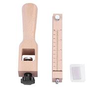 Herramienta de corte de cuero, cortador de tiras de cuero de mano de madera con 5 cuchillas cortador de herramientas de manualidades para cortar tiras de cuero