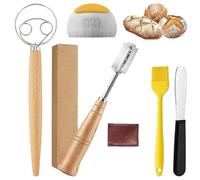 Herramienta de Corte de Pan, Cuchillo de Panadero, Bread Lame Tool, Juego de Cuchillos de Panadero, Batidor de Masa Danés, Accesorios para Hornear Pan para Cortar Masa para Preparar Pasteles Pizzas