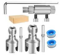 Herramienta de corte de rosca de tubo, herramienta de roscado de tuberías para PVC interno y externo de 1/2 pulgada 3/4 pulgadas, enhebrador de tubos de PVC, abridor de agujeros interiores de agua