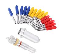Herramienta De Corte De Trazador De Hoja De Cortador De Trazador De Acero De Tungsteno Acero De Tungsteno 30 45 60 Grados Con Soporte Para Silueta 15Pcs
