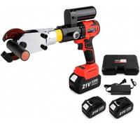 Herramienta De Crimpado & Cortacables Con Fuerza HidráUlica De Salida 7t | Kit Con 11 Matrices,Cabezal Cortacables,Cargador Y MaletíN Para Trabajos EléCtricos MóViles Sobre El Terreno