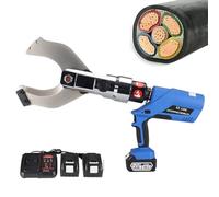 Herramienta de crimpado hidráulico de 18 V, batería de 4.0 Ah, crimpadora de cable de 60 kN-120 kN, cortador de alambre eléctrico para aluminio de 85 mm a 120 mm y cable de cobre blindado