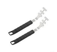 Herramienta de elevación de parrilla resistente al calor, accesorios de barbacoa para parrillas de carbón de gas, agarre de rejilla de acero inoxidable resistente, 26 cm