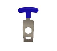 Herramienta de extracción de piscina con agarre de goma suave, herramienta de desmontaje de acero inoxidable para piscinas y spas superiores y enterrados, compatible con tapones de retorno