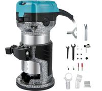 Herramienta de fresadora de sobremesa VEVOR, fresadora de sobremesa de 710 W para madera, fresadora para el trabajo de la madera con tres mandíbulas de sujeción para fresas, herramienta de fresadora d