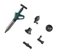 Herramienta de limpieza de drenaje de alta presión de 120 PSI con boquillas de acero inoxidable de calibre visual para baño, cocina, émbolo de presión de aire ajustable