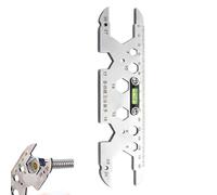 Herramienta de llave de grifo, llave de reparación de acero inoxidable 12 en 1, llave de fregadero para espacios reducidos, para drenaje, inodoro, lavabo, ducha, baño, cocina, enchufe de tuerca de