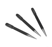 Herramienta de perforación central de aleación de acero para marcar agujeros precisos en metal y madera, 1,5 mm, 2 mm, 3 mm, tamaño de la punta, color negro (3 piezas)