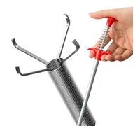 Herramienta de recogida de fontanería: agarrador de pelo de | limpiador de cabello de , recogida de 4 garras, dispositivo de eliminación de obstrucciones de inodoro, fregadero, bañ