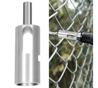 Herramienta de torsión de alambre para taladro, herramienta de portabrocas de acero niquelado de 3/8 pulgadas, calibre 9, herramienta eficiente de nudos de alambre, herramienta de pelado y torsión