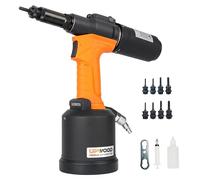 Herramienta de tuerca de remache hidráulico de aire resistente, remachadora neumática remachadora automática kit de ajuste de herramientas de pistola de tuerca