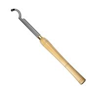 Herramienta hueca de cuello de cisne con punta de carburo, herramientas de torneado de madera, barra de herramientas de cincel de torno doblado con inserto de carburo redondo de 12 mm para aficionados