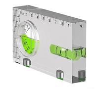 Herramienta magnética de nivel de bolsillo, acrílico transparente para medidor de alcohol para alineación de pared, 23 cm de longitud (B)