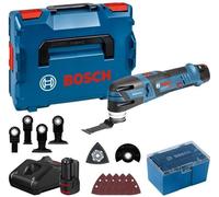 Herramienta multifunción inalámbrica Bosch Professional GOP 12V-28, con 2 baterías de 3,0Ah, sistema Starlock, incluye accesorios y maletín L-BOXX
