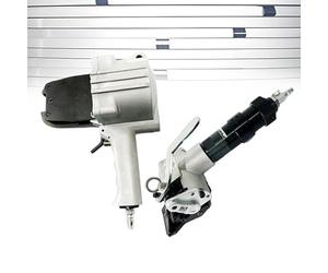 Herramienta neumática de flejado de acero, tensor de correa de 1-1/4 pulgadas y sellador de crimpadora, máquina de bandas de metal resistente