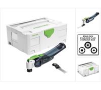 Herramienta oscilante sin cable Festool OSC 18 Li E-Basic Vecturo 18V ( 574848 ) Brushless StarlockMax Solo en systainer - sin batería, sin cargador