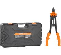 Herramienta para instalar tuercas remachables, kit de herramienta para tuercas remachables de 40 cm, con 13 mandriles métricos y SAE, 186 tuercas remachables de diferentes tamaños: M3, M4, 10-24, M5,