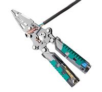 Herramienta pelacables | Cortador de cables con comprobador de tensión | Destornillador robusto, plegable y portátil para electricistas mantenimiento cableado
