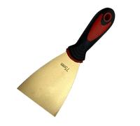 Herramienta raspadora de cuchillos para paneles de yeso para madera, cuchillo de masilla de latón, raspador de pintura de 1,5 mm de grosor con mango de goma, rascador de papel pintado, herramienta