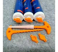 Herramienta universal para remover boquillas de pistolas de sellado y tapas de silicona, tapa de silicona utilizada para tubos de núcleo abierto para evitar el secado rápido. Plunger