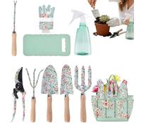 Herramientas de Jardín,Compacto con Paleta de Mano y Organizadora,Incluye Guantes de Jardinería - para Podar Plantar Cortar Césped Patio Parterre Exterior Hogar