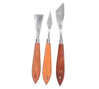 Herramientas de Pintura Espátula Pintura Al óleo Cuchillos de Metal de Madera Pintura Raspador para Mezclar Espátula para Pintura Al óleo Fácil Operación Raspador para Mezclar