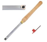 Herramientas de torneado for madera, cincel de torno con punta de carburo desbastador, tamaño completo de 18 pulgadas con inserto de carburo cuadrado de 15 x 15 x 2,5 mm con radio y un tornillo for af