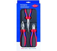 Herramientas Knipex 00 20 11 combinación Asamblea y larga aguja nariz alicates herramienta Set (3 piezas)