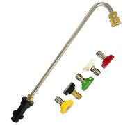 Herramientas limpieza canalones para Karcher K2 K3 K4 K5 K6 K7, extensión lavado presión, varita limpiadora canalones con 5 boquillas pulverización para lavadora presión, limpiador tren rodaje (U)