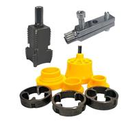 Herramientas para hacer hilos de PVC, juego de hilo, cortador interno y externo, tap el, herramienta de mano ajustable, reparación profesional de plumbing, ideal para tuberías, uso exterior o