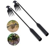 Herramientas portátiles para deshierbar en el jardín, deshierbador manual de acero al manganeso forjado de 4 dientes Multicolor M