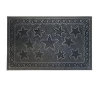 HERSIG - Felpudo Goma | Felpudo Original Rectangular Estrellas Negro - 60x40 cm