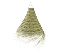 HERSIG - Lampara Techo Colgante - Lampara Esparto - Lamparas Rusticas - Tulipa de Mimbre Artesanales - Ideal Para Salon, Comedor o Dormitorio - 50 cm