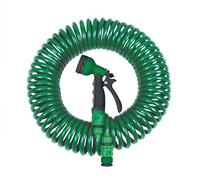 HERSIG Manguera de Jardín Extensible en Espiral con Pistola de Riego 15m
