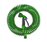 HERSIG Manguera de Jardín Extensible en Espiral con Pistola de Riego 15m