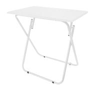 HERSIG - Mesa Auxiliare Plegable - Mesa Plegable Blanca 70x50x71.5 CM - Mesa Jardin Exterior - Mesas Plegables Portatiles Resistente - Ideal para Camping, Picnic, Comidas, Trabajo, Fácil de Guardar