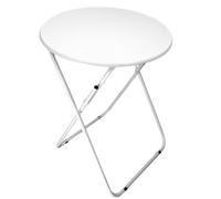 HERSIG - Mesas Auxiliares Plegables - Mesa Plegable Blanca d48x66 CM - Mesa Jardin Exterior - Mesas Plegables Portatiles Resistentes - Ideal para Camping, Picnic, Comidas, Trabajo, Fácil de Guardar