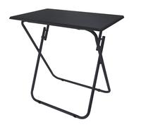 HERSIG - Mesas Auxiliares Plegables - Mesa Plegable Negra 70x50x71.5 CM - Mesa Jardin Exterior - Mesas Plegables Portatiles Resistente - Ideal para Camping, Picnic, Comidas, Trabajo, Fácil de Guardar