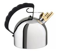 Hervidor de agua 9091 2 litros, plateado / negro, acero inoxidable, Alessi