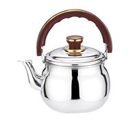 Hervidor de Agua de Acero Inoxidable Grande 4l, Tetera Plateada | Asa Cómoda, Sirve para Café y Té, Calienta Leche, Acabado Metálico, Formato Pieza