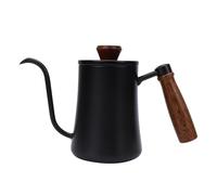 Hervidor de café con cuello de cisne de 500 ml, hervidor de té con | Hervidor de café con cuello de cisne de acero inoxidable, con mango de madera, báscula, para acampar en casa