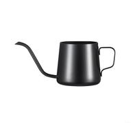 Hervidor de cuello de cisne de acero inoxidable, hervidor de cuello de cisne para verter sobre café y té, goteo a mano sobre boquilla de café para todas las estufas (negro, 250 ml)