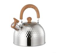 Hervidor de Té para acero Inoxidable para Camping con Silbato y Asa Aislada, Tetera Café Estufa 2L(2000ML)