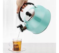 Hervidor de té silbante Gonetre de 3 litros, botella de acero inoxidable duradera para camping, viajes, senderismo, cocina, barbacoa, festival ( cielo)